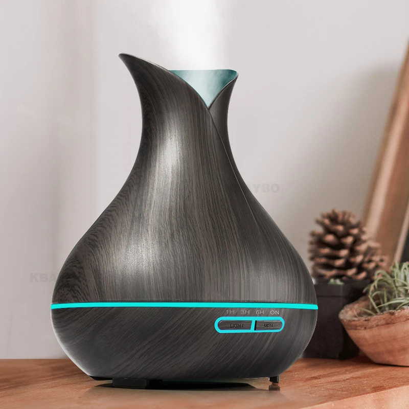 

Air Humidifier Essential Oil Diffuser Wood Grain New Design Aromatherapy Diffusers Aroma Mist Maker led light for Home