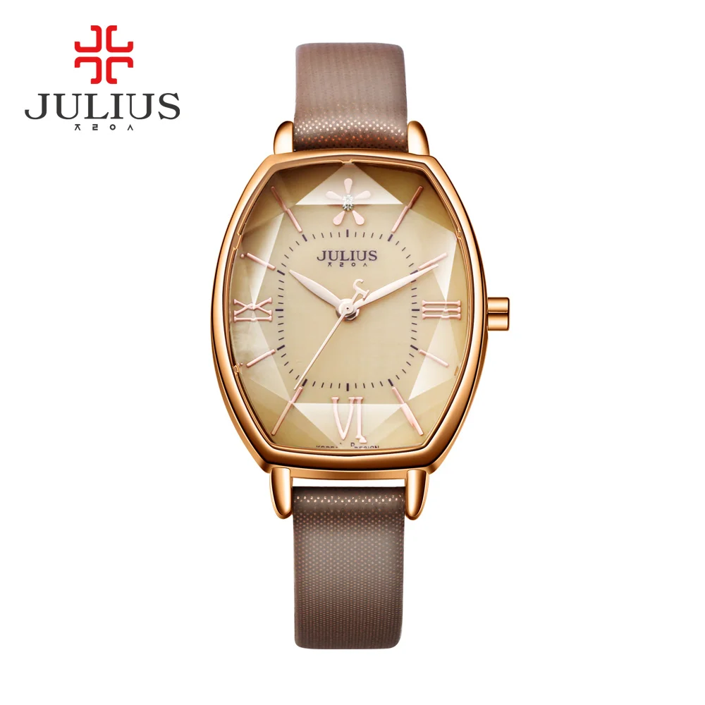 

Julius Ladies Fashion Quartz Watch Women Bracelet Clasp Casual Dress Leather Wristwatch Japan Quartz Birthday Gift JA-920