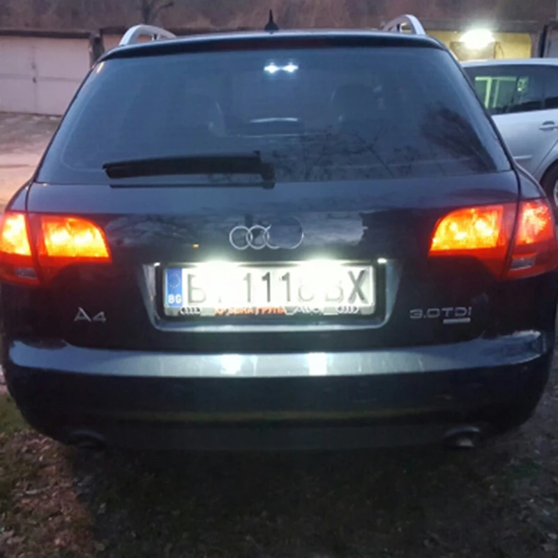 Canbus Светодиодная лампа номерного знака для Audi A3 A4 S4 RS4 B6 B7 A6 RS6 S6 C6 A5 S5 2D Cabrio Q7 A8 S8