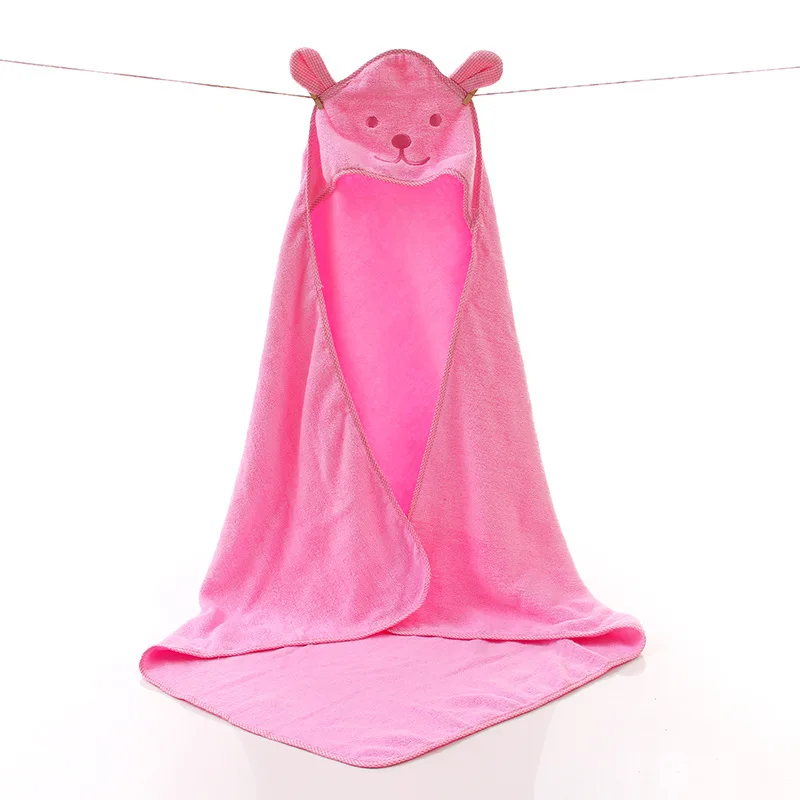 Детские полотенца для мальчиков, Банные удобные мягкие детские хлопковые полотенца для новорожденных, Хлопковое одеяло для малышей - Цвет: Розовый