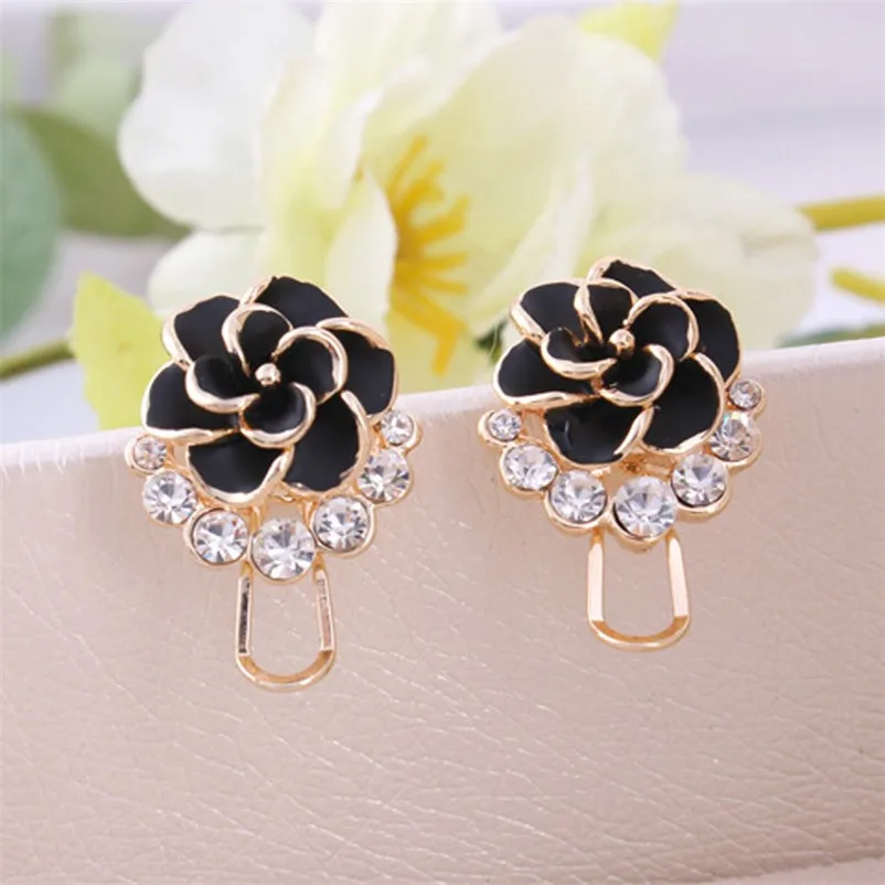 2018 NEW Trendy earrings for women Fashion Flower Peony Women Girls Stud Earrings Jewelry for Gift Boucles d'oreilles J07#N (3)