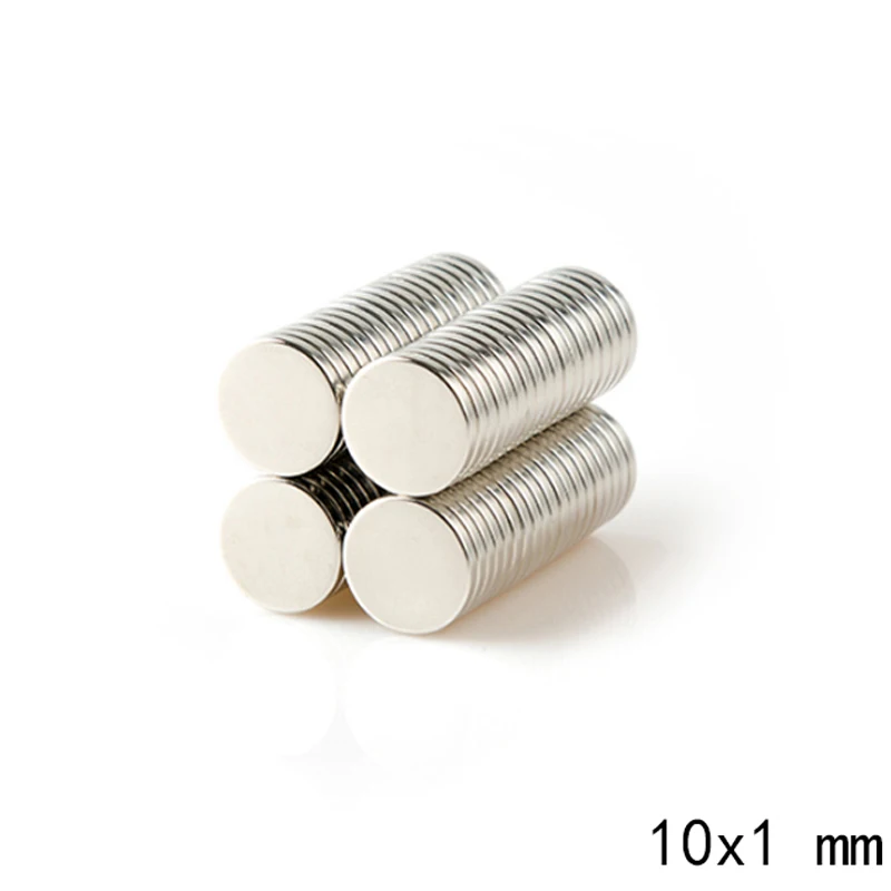 

50Pcs Neodymium Magnet Fridge Sticker 10mm x 1mm NdFeB N38 Aimant Super Strong Powerful Magnetic Magnets Small Round Disc Imanes