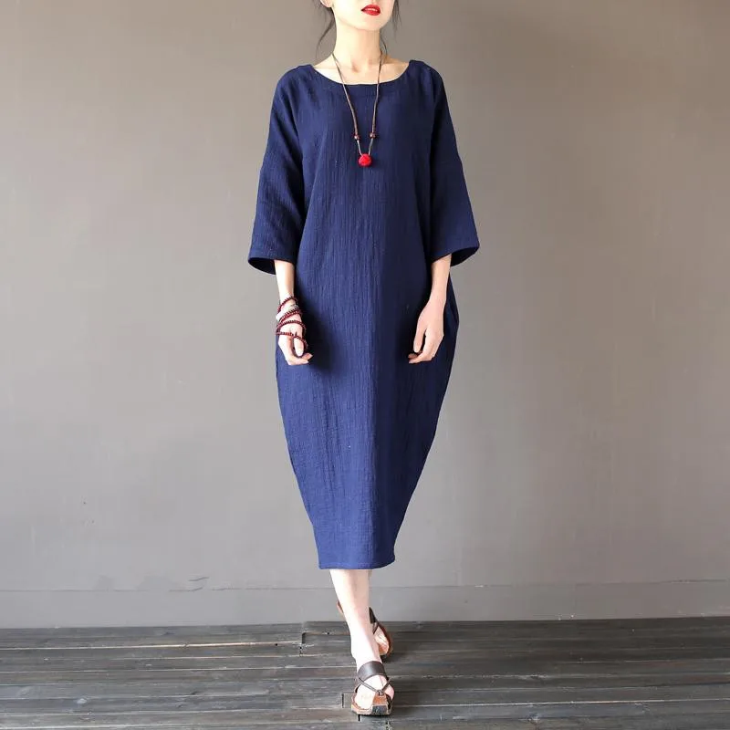 Платье женское длинное из хлопка и льна 11 цветов|dress 2009|dress chicdress up dress |