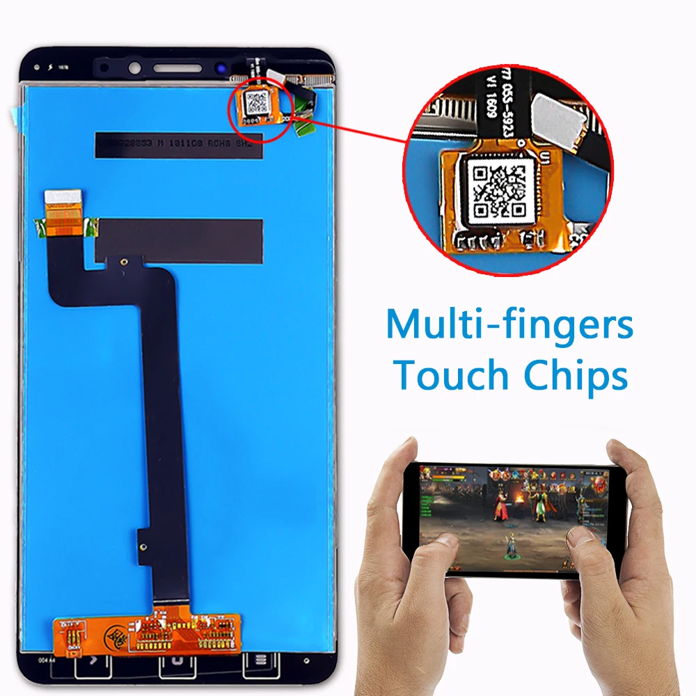 Vancca 6 44 дюймовый ЖК дисплей для Xiaomi Mi Max 2 кодирующий преобразователь сенсорного