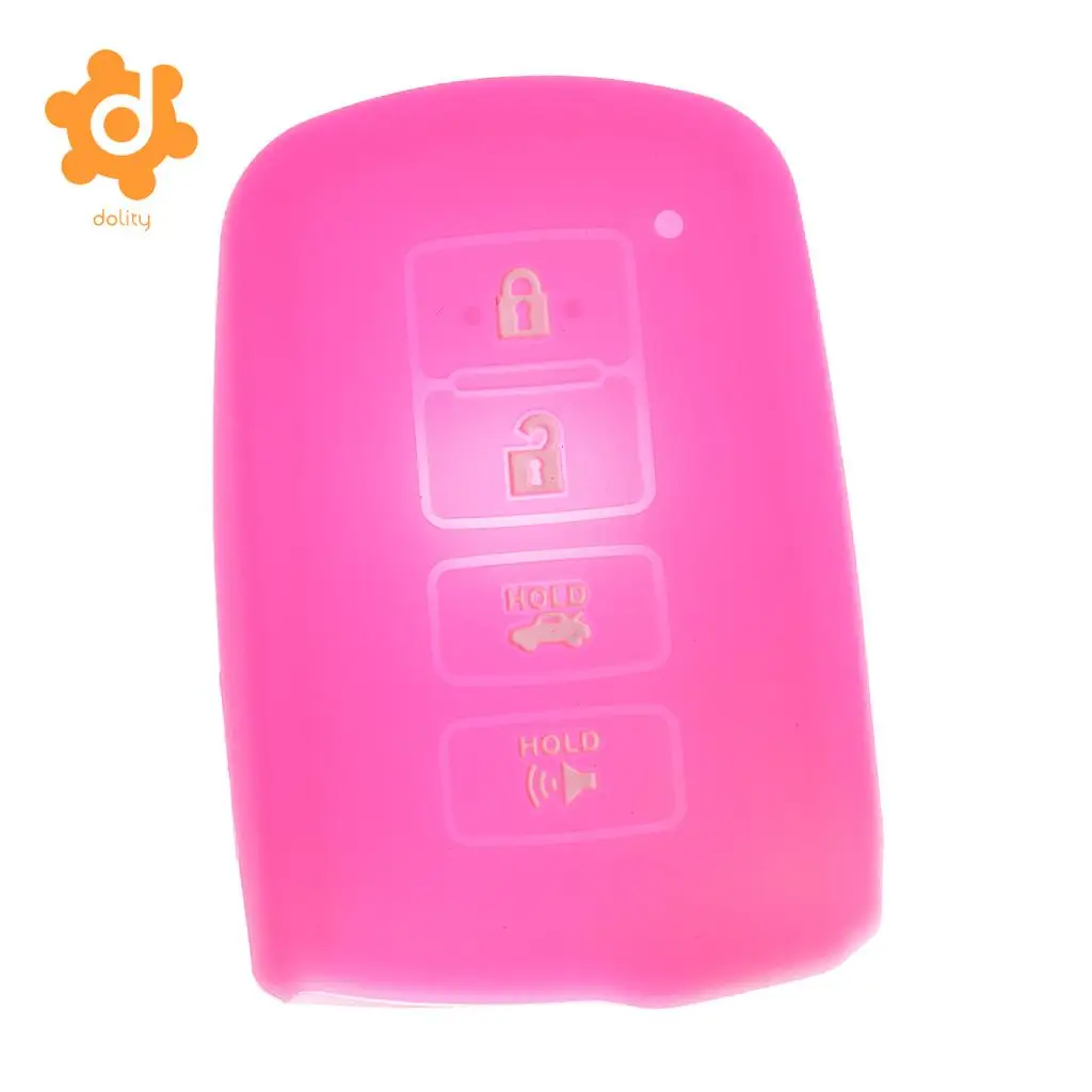 2x Car Key Shell Fob Case Cover for Toyota Avalon RAV-4 Black+Rose