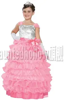 

4pcs/Set Halloween Pretty girls princess fluffy dress up Girls Cosplay Evening Party princess dressing set for kids party