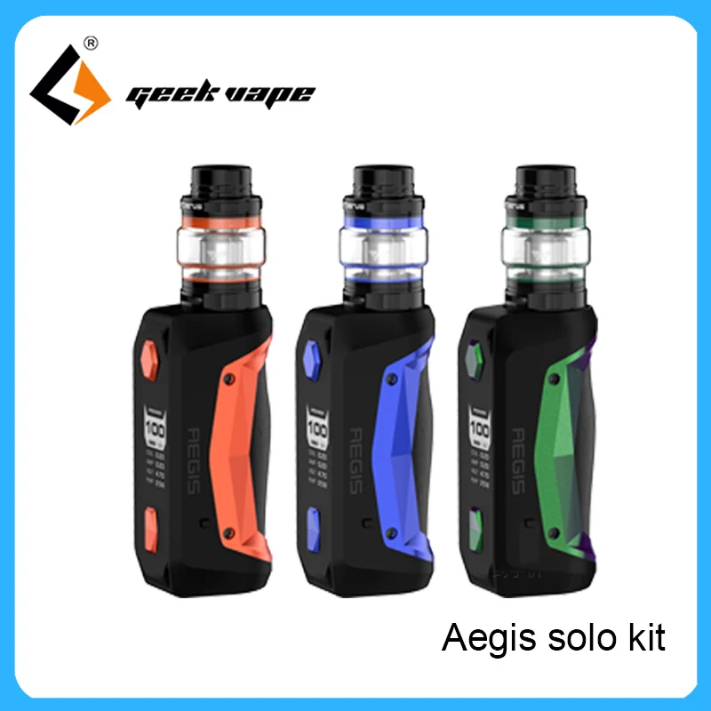 Original Geekvape Aegis Solo Kit 100W Vape Electronic Cigarette Mod with Cerberus Tank 5.5ml Vaporizer Kits vs aegis mini