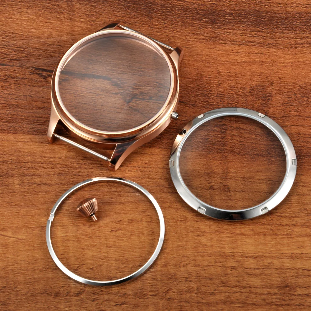 

44mm Gold Watch Case Fit ETA 6498 6497 Hand Winding Movement GC4414