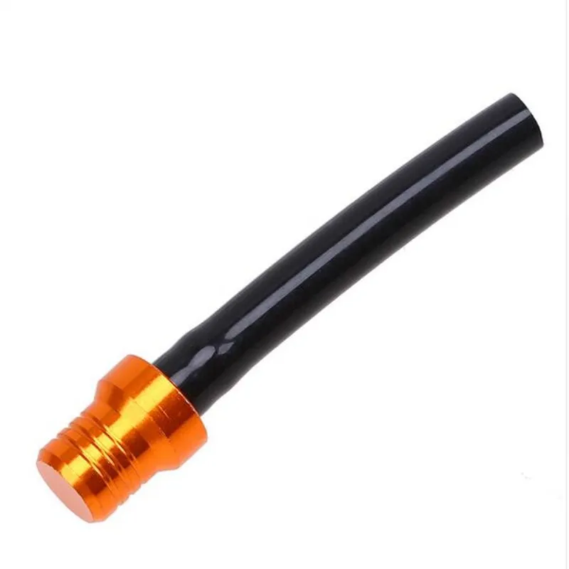 Motorcycle Gas Fuel Cap Valve Aluminum Alloy Vent Breather Pipe Hose Tube Atv Pit Pressure Reducing Ventilation Bikes Accessory - Цвет: Оранжевый