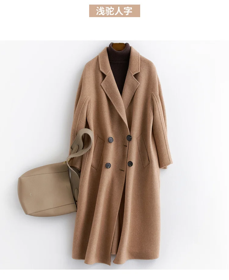 Tcyeek женские пальто осень зима натуральная шерсть пальто женский тонкий длинный корейский одежда Весенняя сторона шерстяные куртки LWL1312