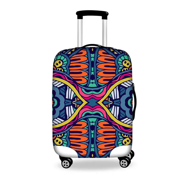 Цветной чехол для чемодана с рисунком «Paisd» с изображением животных, огненный шар Череп, Дорожный чемодан на колесиках для 18-30 дюймов - Цвет: HA0126