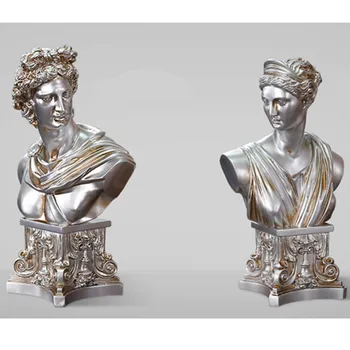

David Goddess Venus Bust Statue Michelangelo Buonarroti Resin Craftwork Office Hotel Living Room Decoration Gift L1921