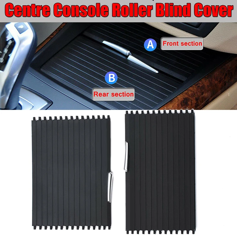 

For BMW X5 X6 E70 E71 2007-2014 Black Center Roller Blind Cover Console Interior Practical Parts
