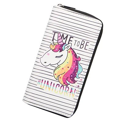 

Sansarya 2018 Cartoon Unicorn Print Long Zipper Women Wallet Female Purse Clutch Bag Coin Purse Cute Card Holder Phone Money Bag