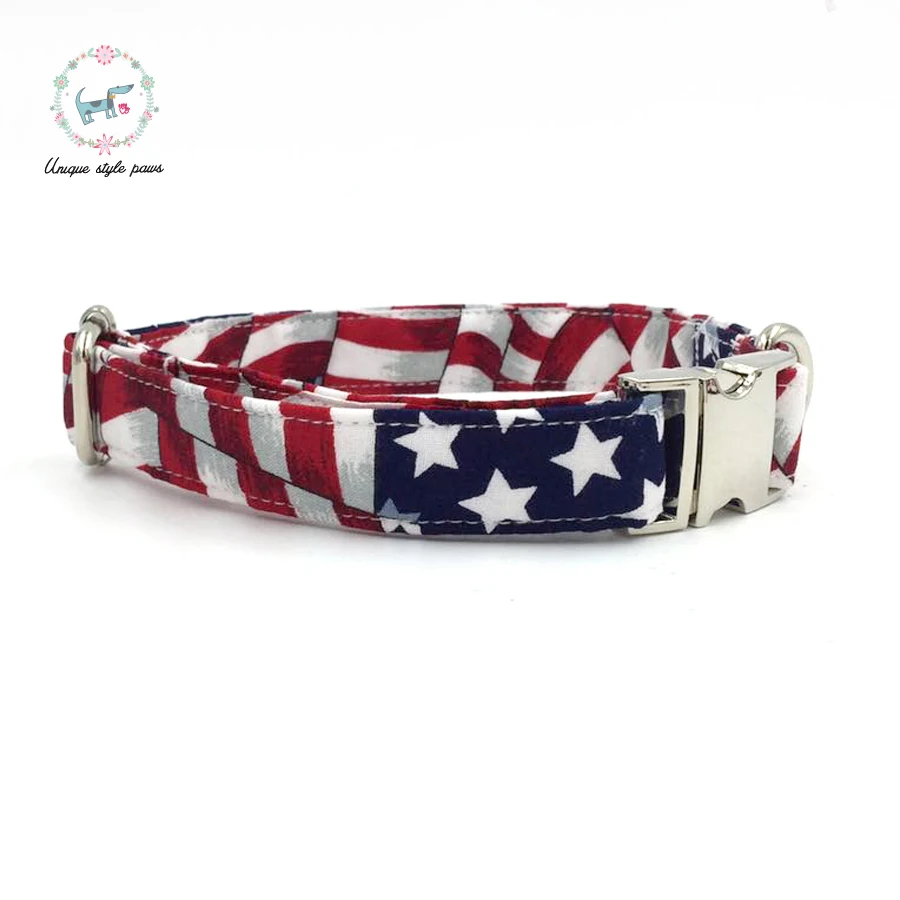 stars and stripes dog collar