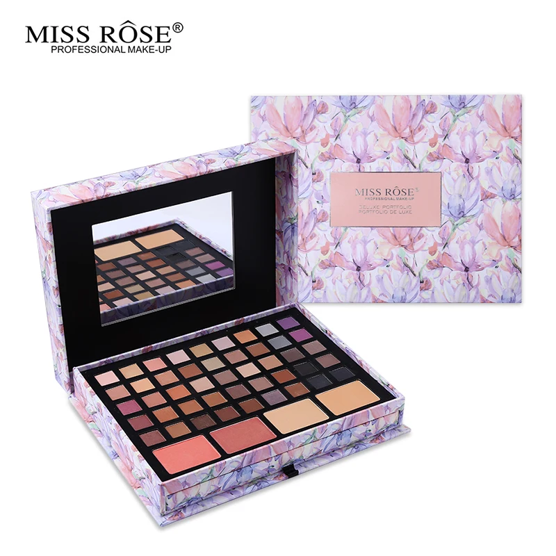 

Professional Flower Makeup Cosmetic Set Gift For Women Eyeshadow Lipstick Concealer Blush Mirror Kits Make Up Brand MISS ROSE