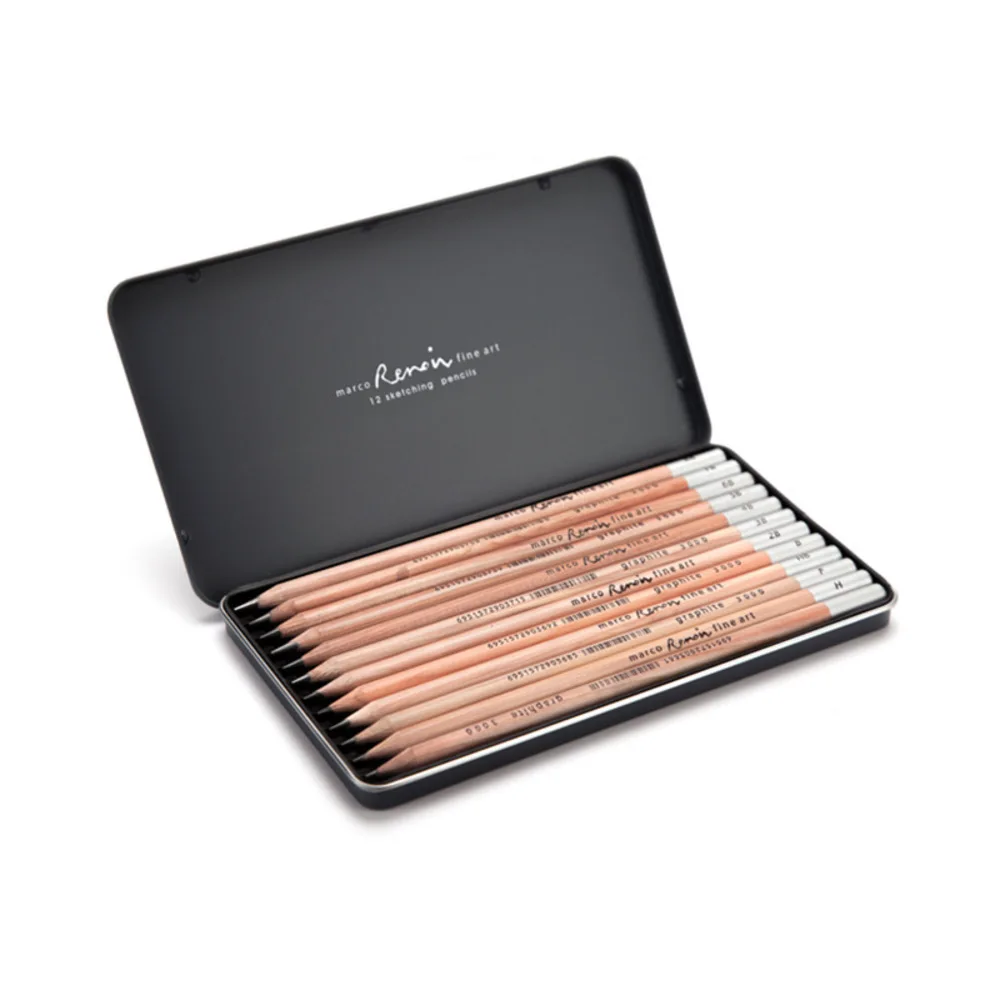 Marco Raffine Fine Art colored pencils 12 Colors Drawing Sketches