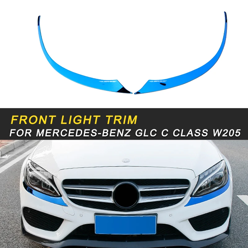 

For Mercedes Benz C Class W205 Front Light Sticker Trim Accessories Auto