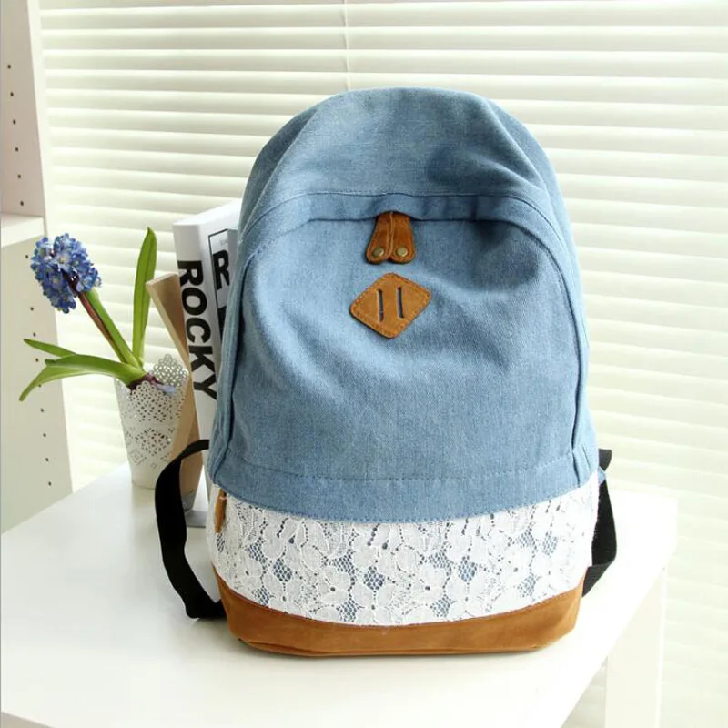 Laptop Denim Backpack Women Backpacks For Teenage Girls font b Travel b font font b Bags