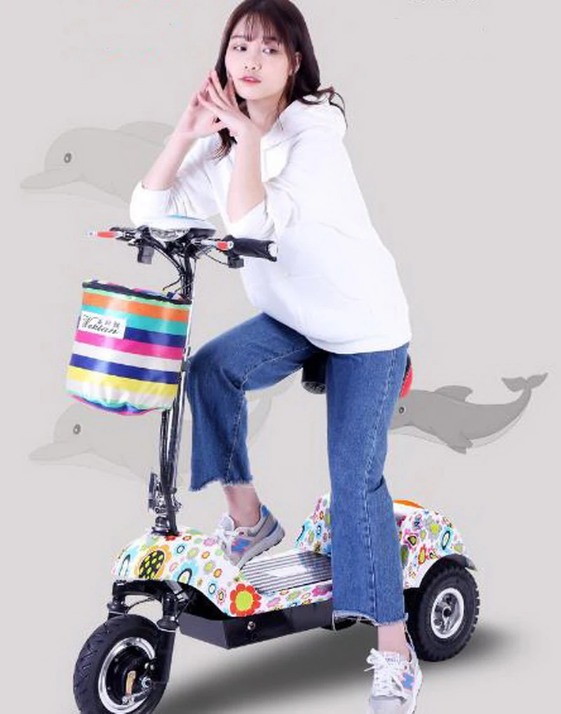 Flash Deal 261005/Adult mini folding electric scooter / ladies battery car / two wheel scooter/Anti-skid handle/Mini electric car / 2