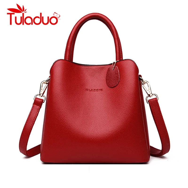 

Brown Trunk Women's Handbags Vintage Women Bag Large Capacity Leather Shoulder Bags For Women Bolsas Feminina Tote Crossbody Bag