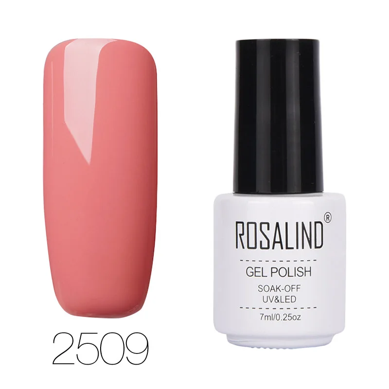 Rosalind гель 1S гель для ногтей чистый телесный цвет серия Полупостоянный УФ-гель лак замачиваемый Гель-лак для дизайна ногтей - Цвет: 2509