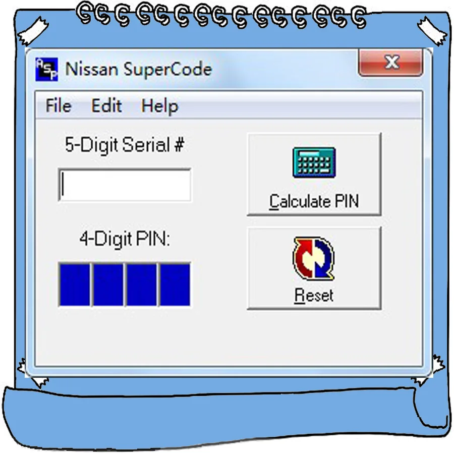 

for Nissan Supercode Super Code Pin Code Calculator