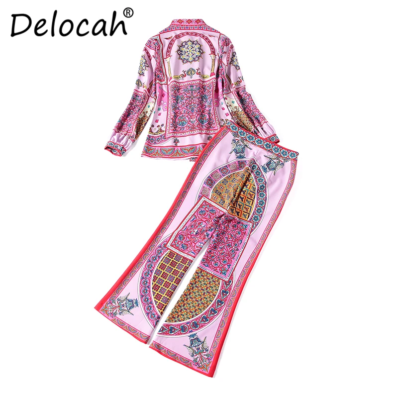 Delocah/осенний Женский комплект из 2 предметов для подиума модный Дизайнерский