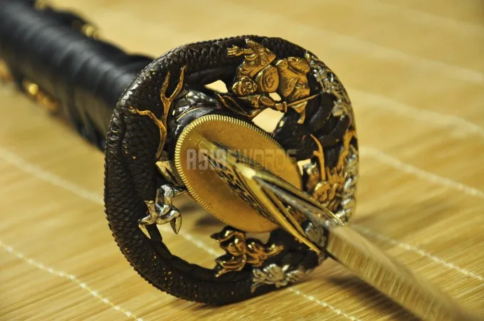 Бесплатная Меч сумка высшего уровня Sharp черная кожаная ручка ручной работы T10 1095