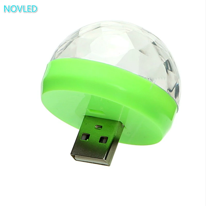 

3W Led Holiday Lights DJ Light RGB Color Changing Sound Actived Crystal Magic Mini Disco Ball KTV Xmas Wedding Party Decor Light