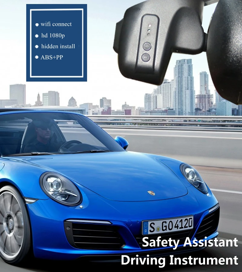Скрытый видеорегистратор PLUSOBD HD Fhd 1080P Wi Fi камера для Porsche 911 Boxster ночное видение