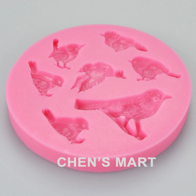 

New Arrival 10 pc 52G Multi Birds Themed Silicone Modelling Mould Fondant Sugarcraft Icing Chocolate