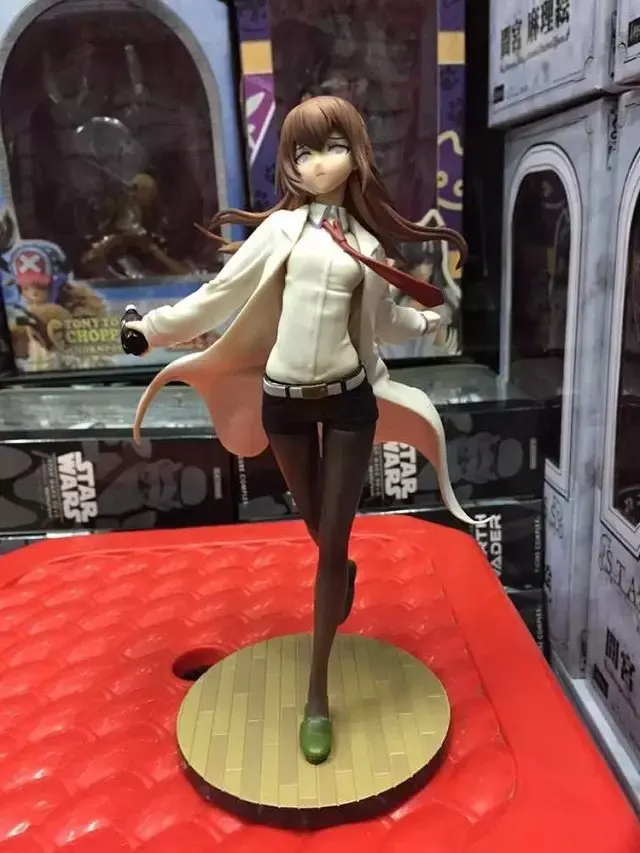 Аниме Steins ворота Makise Kurisu фигурку белый костюмы Сексуальная модель игрушечные
