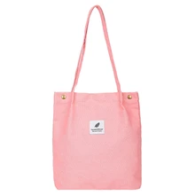 Женские сумки для покупок женские вельветовые Сумки на одно плечо школьные сумки для девочек Женская Большая вместительная пляжная эко складная сумка