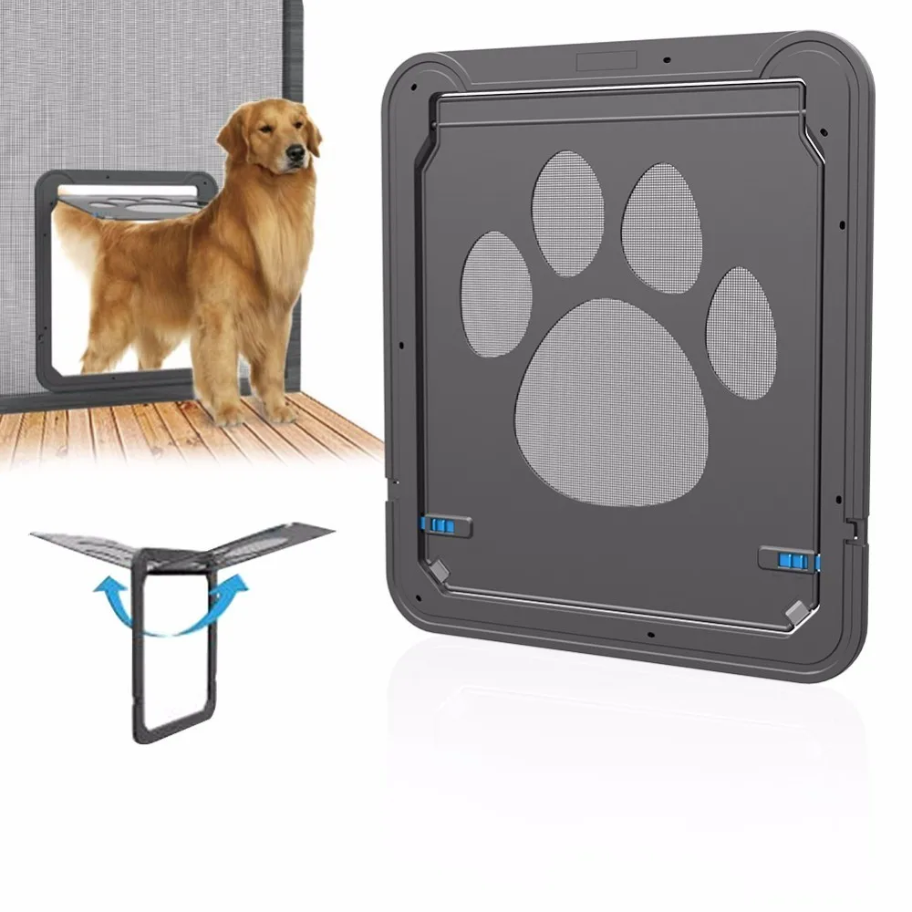 Pet Dog Cat Door Multifunction Magnetic Automatic Lock Pet Door