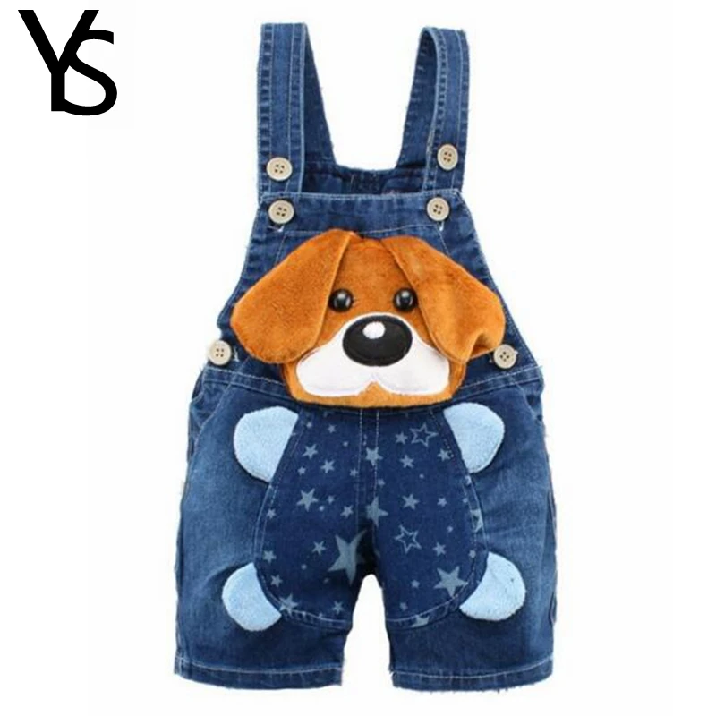 9M 3T Baby Boys Jeans Overalls Shorts Infant Toddlers Kids Denim