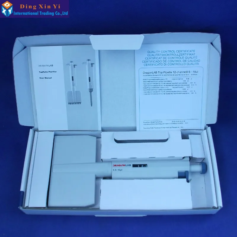 Dragonlab 12Channel Channel Manual Adjustable TopPette Pipette Pipettor Pipet,buy one get 1000 tips for free