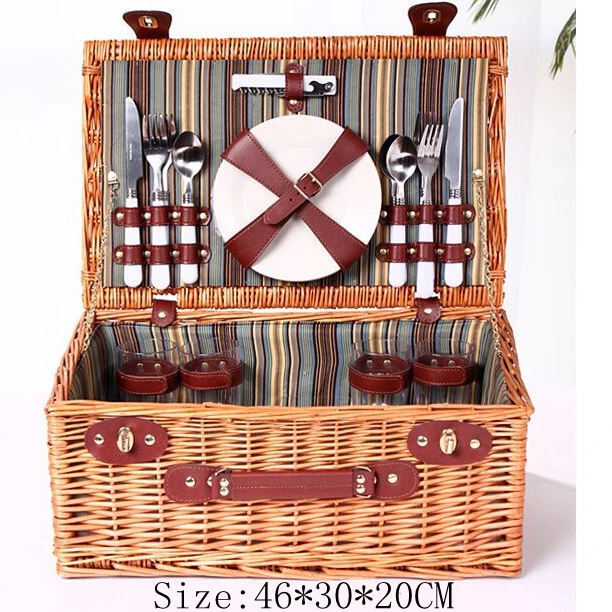 Плетеная корзина плетеная для кемпинга и пикника|picnic set|picnic outdoorset picnic |