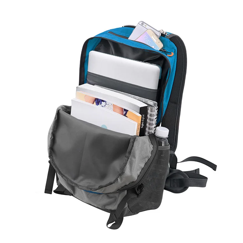 

External Frame Backpack with 5 Watts Solar Charger Battery Pack Hiking Camping Trekking Fishing YS-BUY