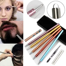 MOONBIFFY триммеры новых волос Многофункциональный Профессиональный салон Магия тисненый из нержавеющей стали, ручка стружки пинцет брови наб...(China)