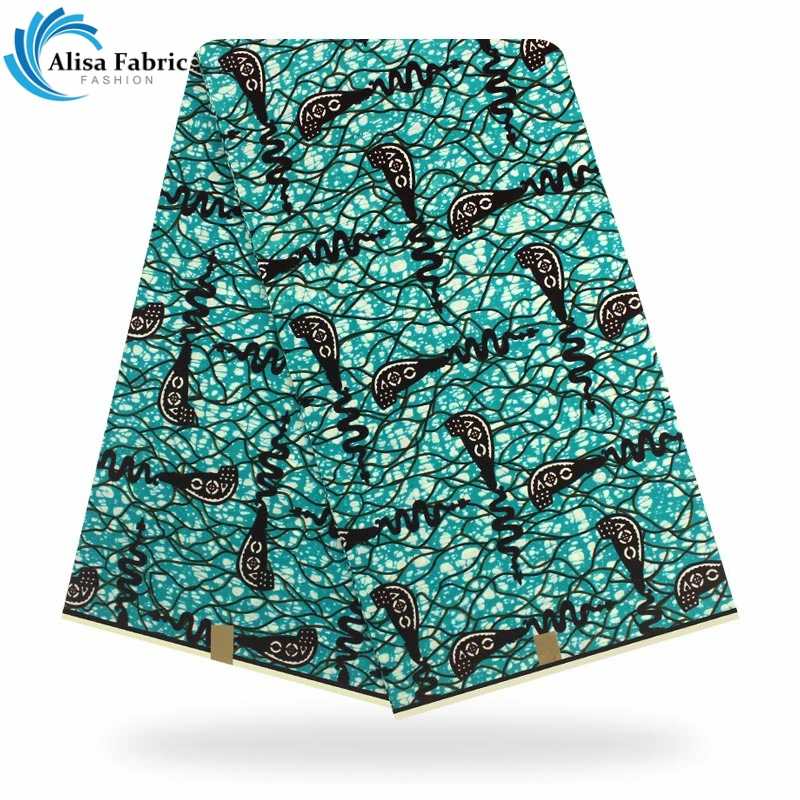

New arrive wax hollandais high quality cotton wax fabric african prints wax guarantee dutch real wax fabrics 6 yards for sewing