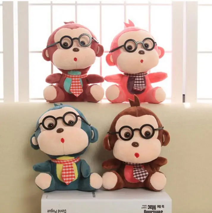 Candice guo Plush toy stuffed doll cartoon animal glasses eyeglass