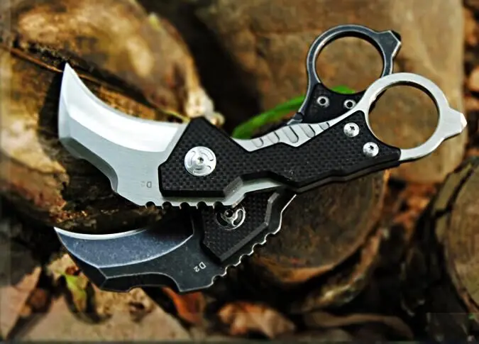 Нож karambit AUS-8 лезвие 59HRC G10 ручка складной нож хороший EDC инструмент открытый кемпинг выживания разведка карманный нож