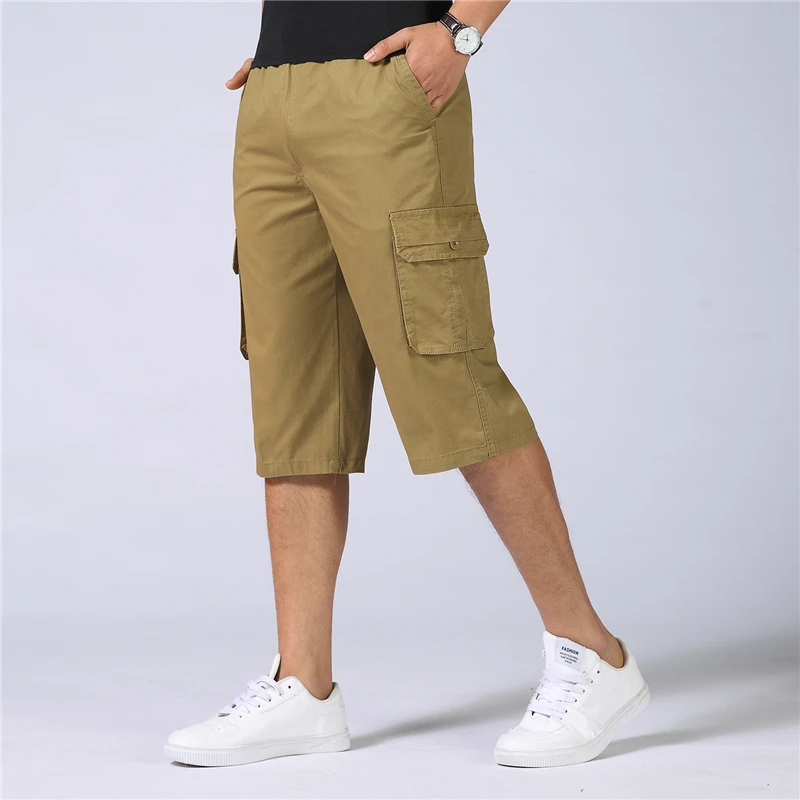 Летние Повседневное хлопковые шорты Для мужчин Мешковатые нескольких Карманный военные шорты Карго мужские армейские комбинезоны Тактический свободные короткие плюс Размеры 6XL