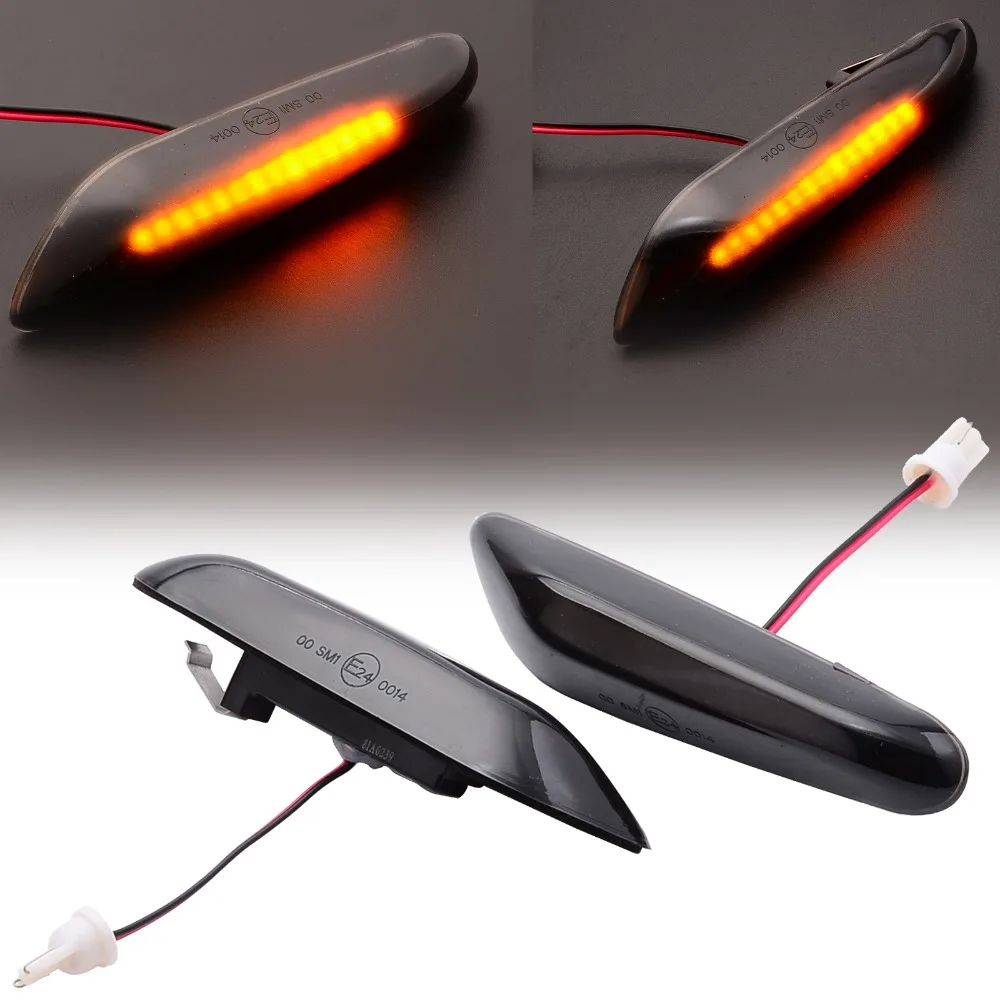 1 Pair Turn Indicator Lights Left Right Smoke LED Side Marker Light For