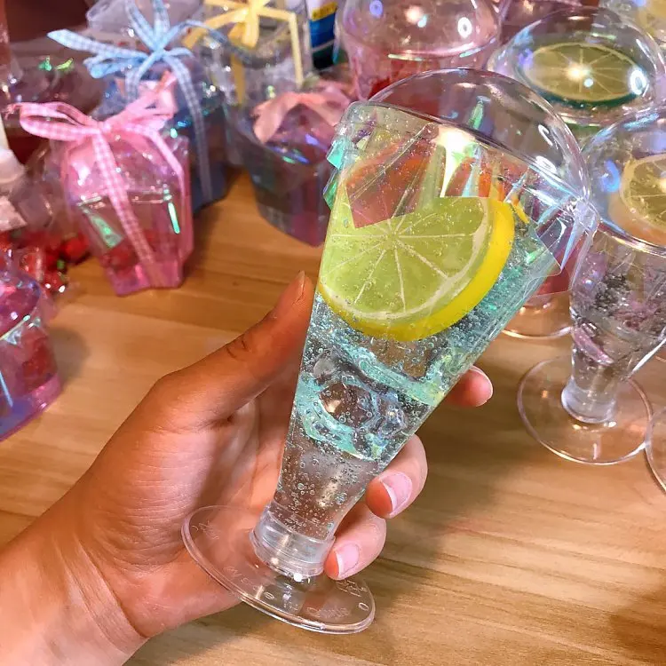 

Slime Cup Soda Ice Cream Goblet Cone Cup Transparent Slime Containers Supplies Accessories Storage Organizer Box With Lids