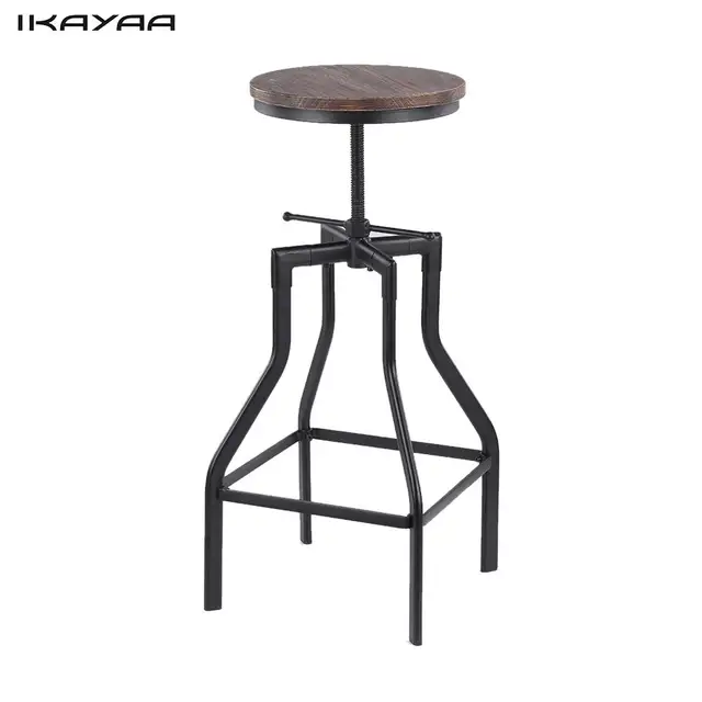 Ikayaa sgabello girevole regolabile in altezza stile industriale ... Altezza sgabello bar