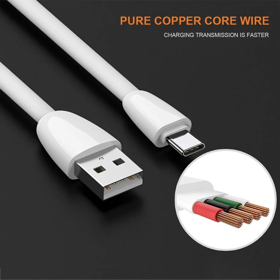 WST Fast Charging USB Type C Cable For Samsung Galaxy S9 S8 Cord Charger Type C For Huawei Mate 20 Xiaomi Mi 8 Cord Type-C Cable (10)