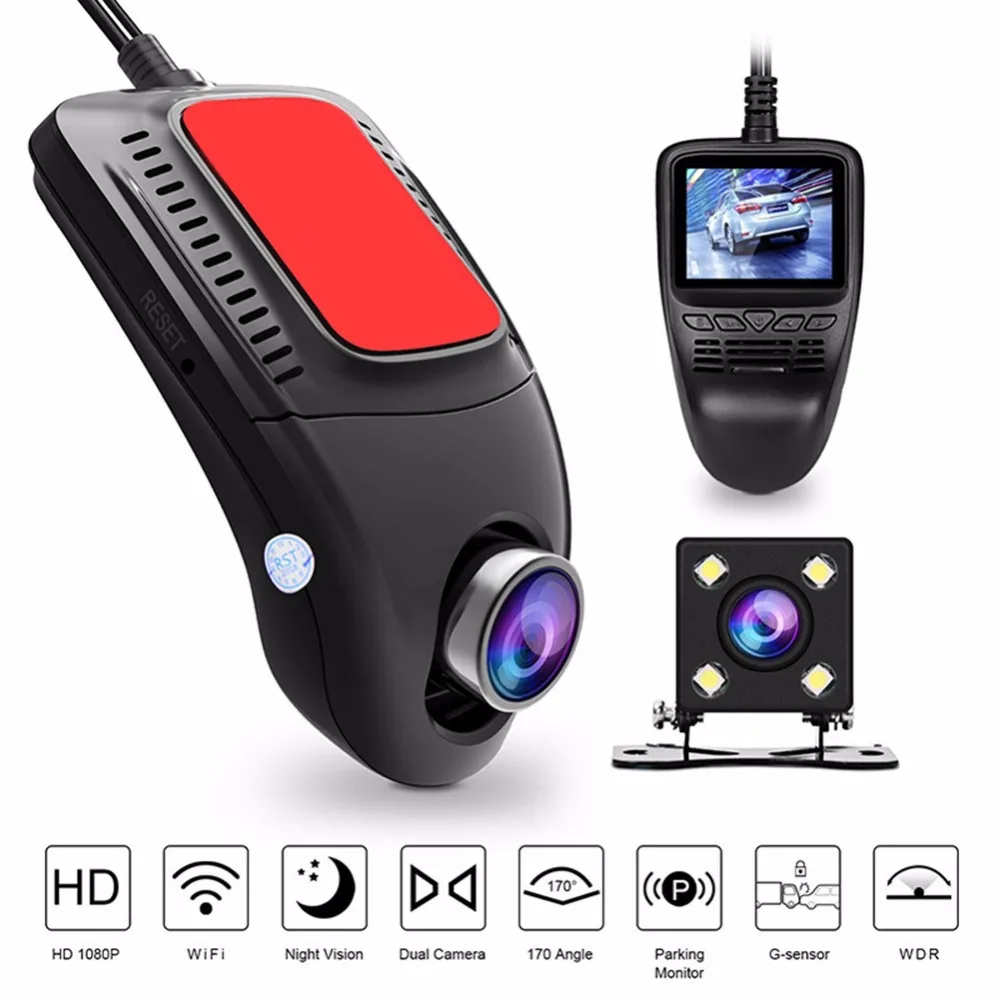 

2.0" LCD Car DVR Dvrs Dash Cam Novatek 96658 WiFi 1080P Car DVRs Camera Dual Lens Night Vision Auto Camera Dashcam Dash Camera