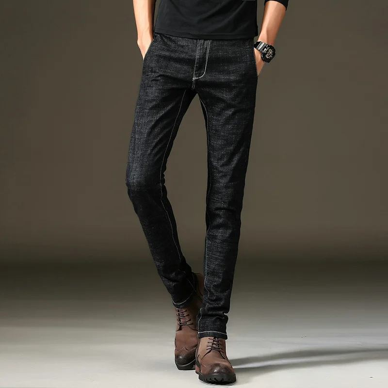 Ummewalo черные обтягивающие джинсы Для мужчин стрейч джинсы человек дизайнер Повседневное хлопка Жан мужской Slim Fit Джинсы для женщин Homme
